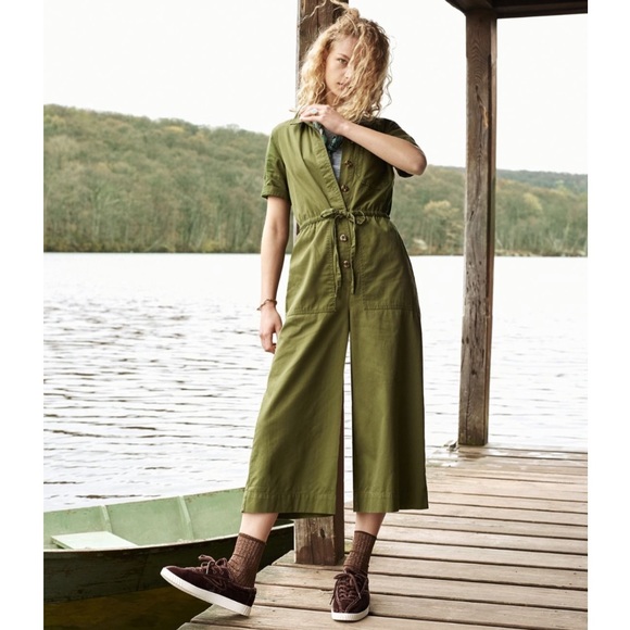 madewell green jumpsuit